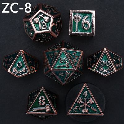 Özelleştirilebilir çokgen zar kümesi rol oynama zar oyunu RPG Zindan ve Ejderha zar kümesi masa oyunu
