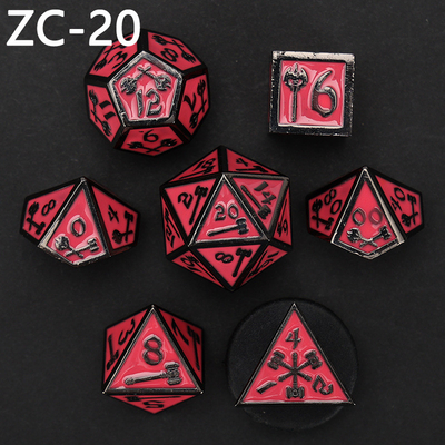 Özelleştirilebilir çokgen zar kümesi rol oynama zar oyunu RPG Zindan ve Ejderha zar kümesi masa oyunu