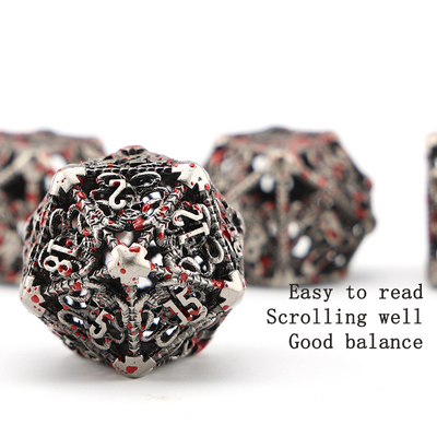 Çürük metal zar seti polyhedron özel zar ejderha ve ejderha zar tahtası oyunu