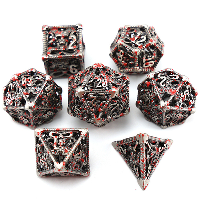 Çürük metal zar seti polyhedron özel zar ejderha ve ejderha zar tahtası oyunu