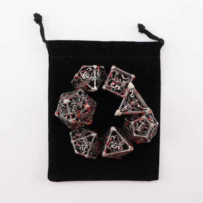 Çürük metal zar seti polyhedron özel zar ejderha ve ejderha zar tahtası oyunu