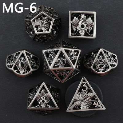 Çürük metal zar seti polyhedron özel zar ejderha ve ejderha zar tahtası oyunu
