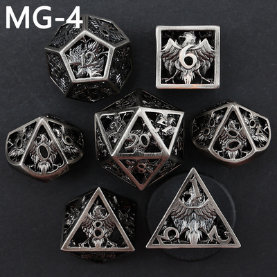 Çürük metal zar seti polyhedron özel zar ejderha ve ejderha zar tahtası oyunu