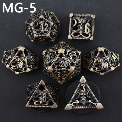 Çürük metal zar seti polyhedron özel zar ejderha ve ejderha zar tahtası oyunu