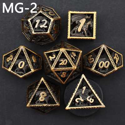 Çürük metal zar seti polyhedron özel zar ejderha ve ejderha zar tahtası oyunu