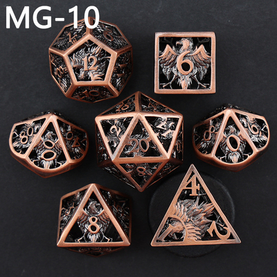 Çürük metal zar seti polyhedron özel zar ejderha ve ejderha zar tahtası oyunu
