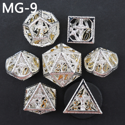 Çürük metal zar seti polyhedron özel zar ejderha ve ejderha zar tahtası oyunu