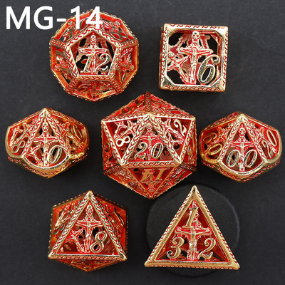 Çürük metal zar seti polyhedron özel zar ejderha ve ejderha zar tahtası oyunu