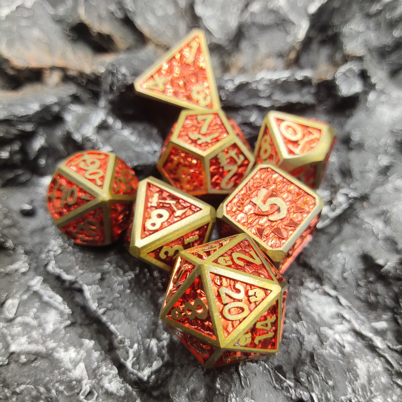 Topla Magic Mini RPG Zar DND Aile Oyunu İçin Lüks Metal Çok Yüzlü
