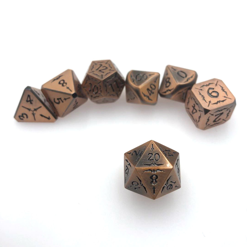 Toplu Rpg Zar Seti Çok Yüzlü El Cilalı Siyah Sıvı Çekirdek Zar Zehirsiz