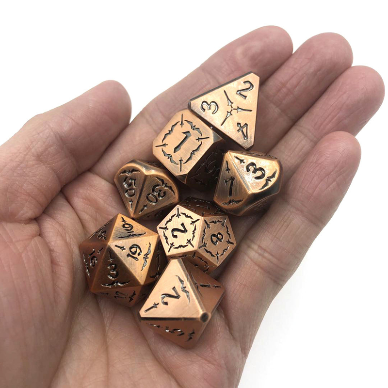 Kokusuz Aşınma Önleyici Metal Dnd Zar Taşınabilir Boyut 16mm-22mm Siyah Beyaz