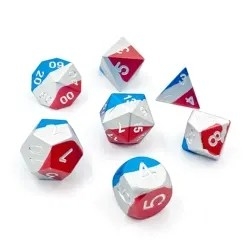 Yumuşak Hafif Bule Metal Dice Renkli Çokgen DND Oyun Dice Seti