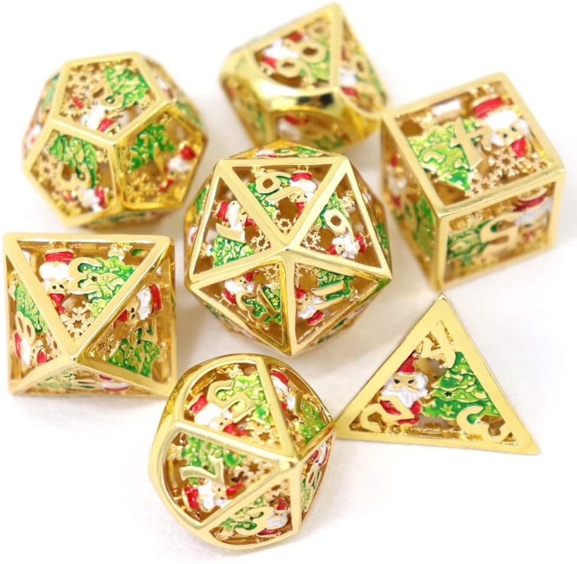 Noel Hollow Multi Noodle Metal Dice Dijital DND Ejderha ve Zindan TRPG Çok yönlü
