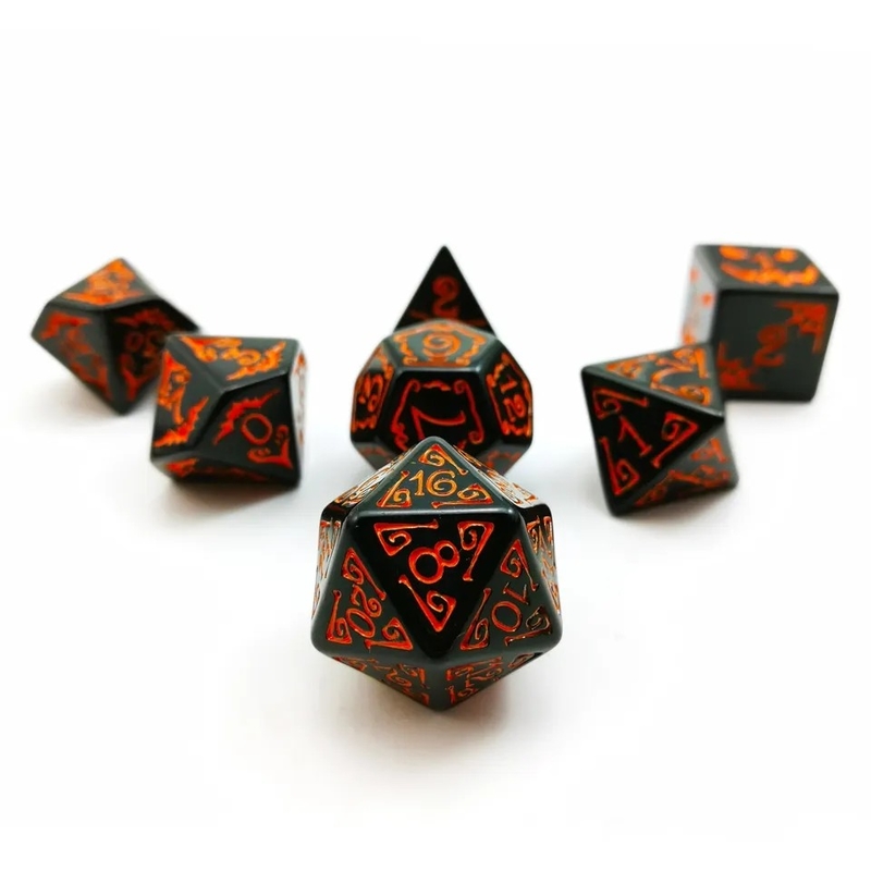 Polimodyal reçine zarı 7PCS RPG zarı seti D4 D6 D8 D10 D12 D20 D20