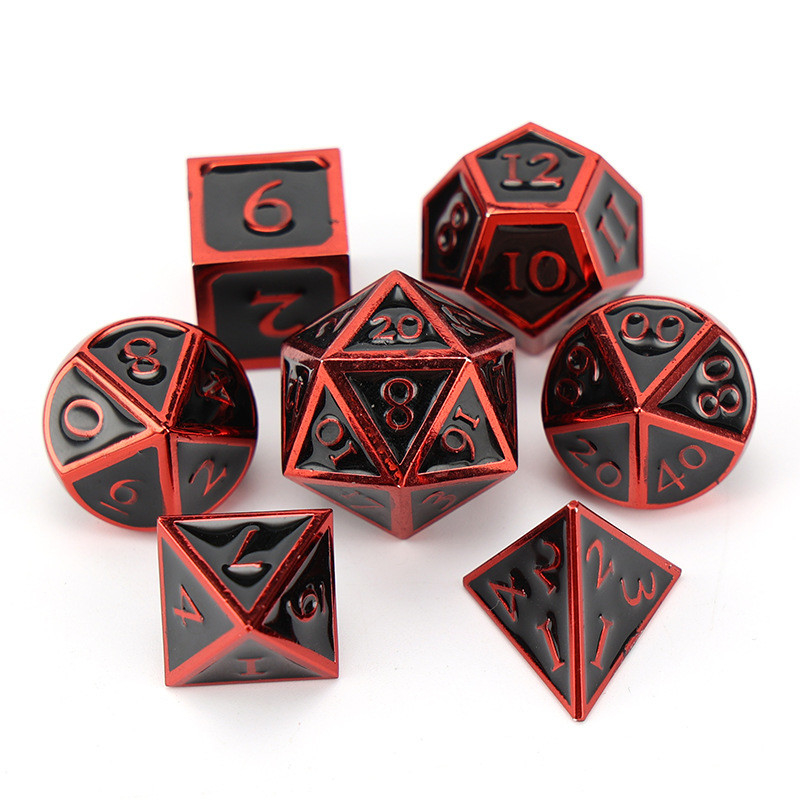 Özel metal katı zar D20 oyunu D &amp; D çokgen DND zar seti RPG zar