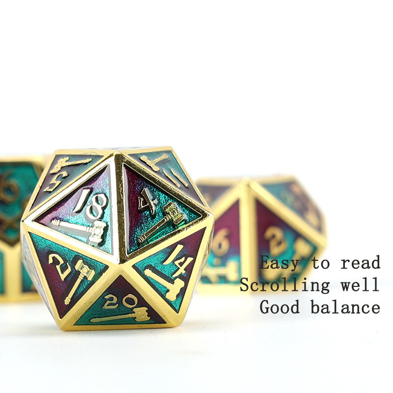 Özelleştirilebilir çokgen zar kümesi rol oynama zar oyunu RPG Zindan ve Ejderha zar kümesi masa oyunu