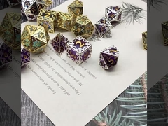 Rezin bakır çerçeve gümüş şeffaf rezin zar DND ejderha ve zindan COC