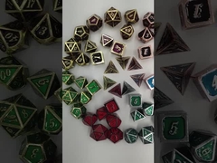 Enamel endüstrisi katı metal zar seti Bude Erkek kapısı Cruch DND RPG