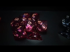 Sarı Flurry Line Line Dice Set Krusu DND RPG