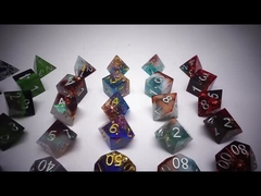 Yeşil reçine dijital zar seti çok yönlü tablet oyunu zar#rpg#dnd#coc