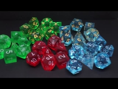 Şeffaf çok renkli reçine zar seti#rpg#dnd#coc